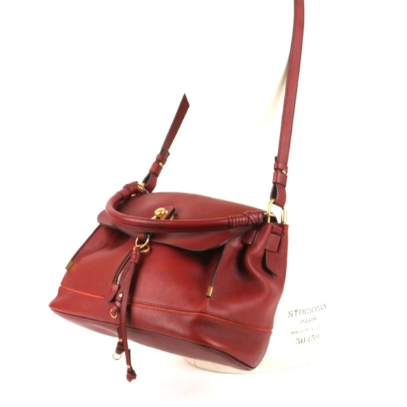 Chloé Owen Flap Bag Red Leather "Hard to find Color" ❤️ - Picture 4 of 8